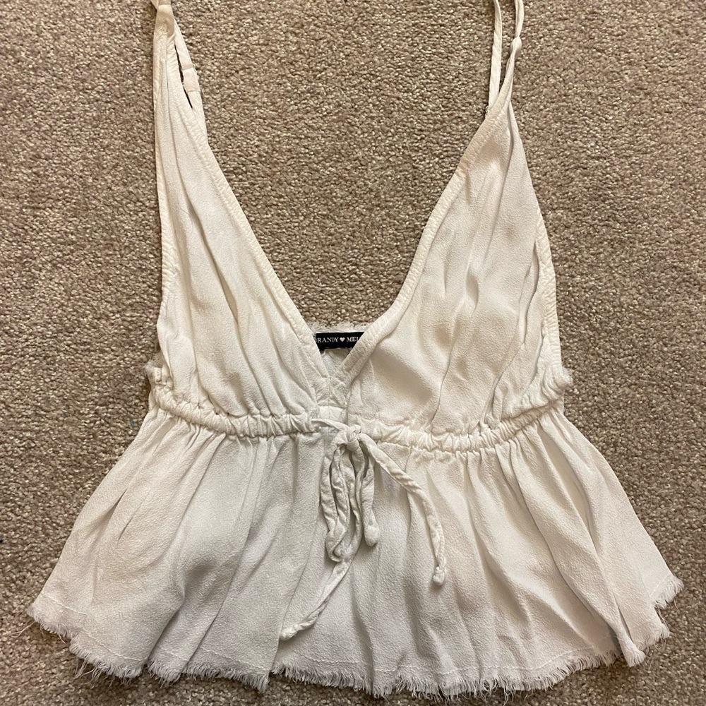 Brandy Melville White cropped tank top